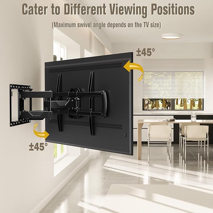Mounting Dream TV Wall Mount, UL Listed Full Motion Mount Bracket