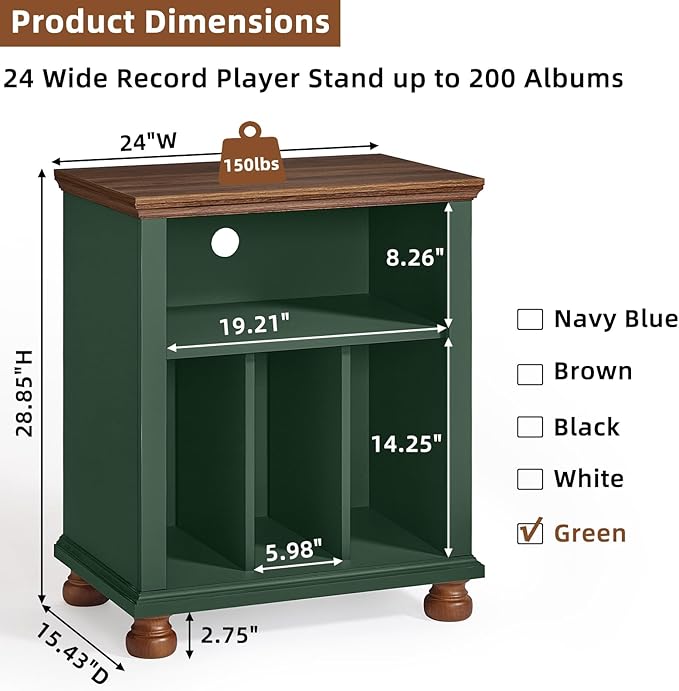 Joaxswe Record Player Stand