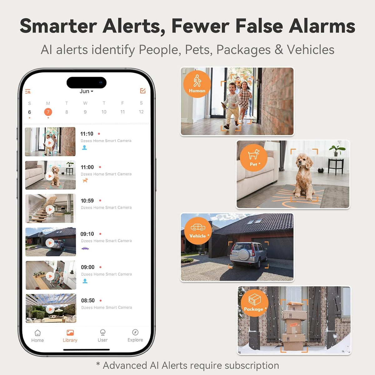 Dzees 2K Wireless Security Camera Outdoor, Magnetic Battery Powered Camera