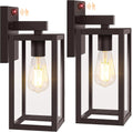 2-Pack Upgraded Motion Sensor Outdoor Wall Lights, 13” Dusk to Dawn Porch