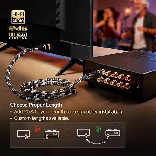TODN HiFi Digital Coaxial Audio Cable