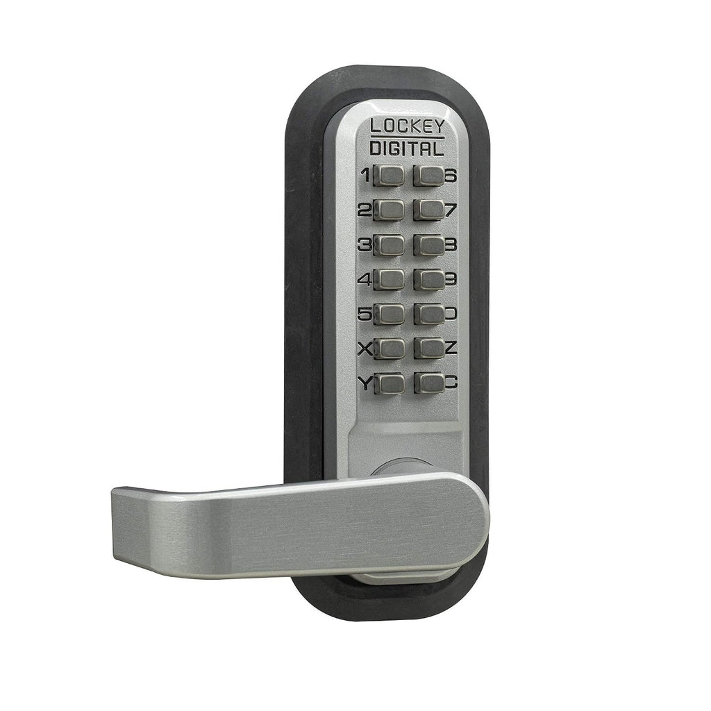 2835mgdc mechanical, keyless lever lock, side view