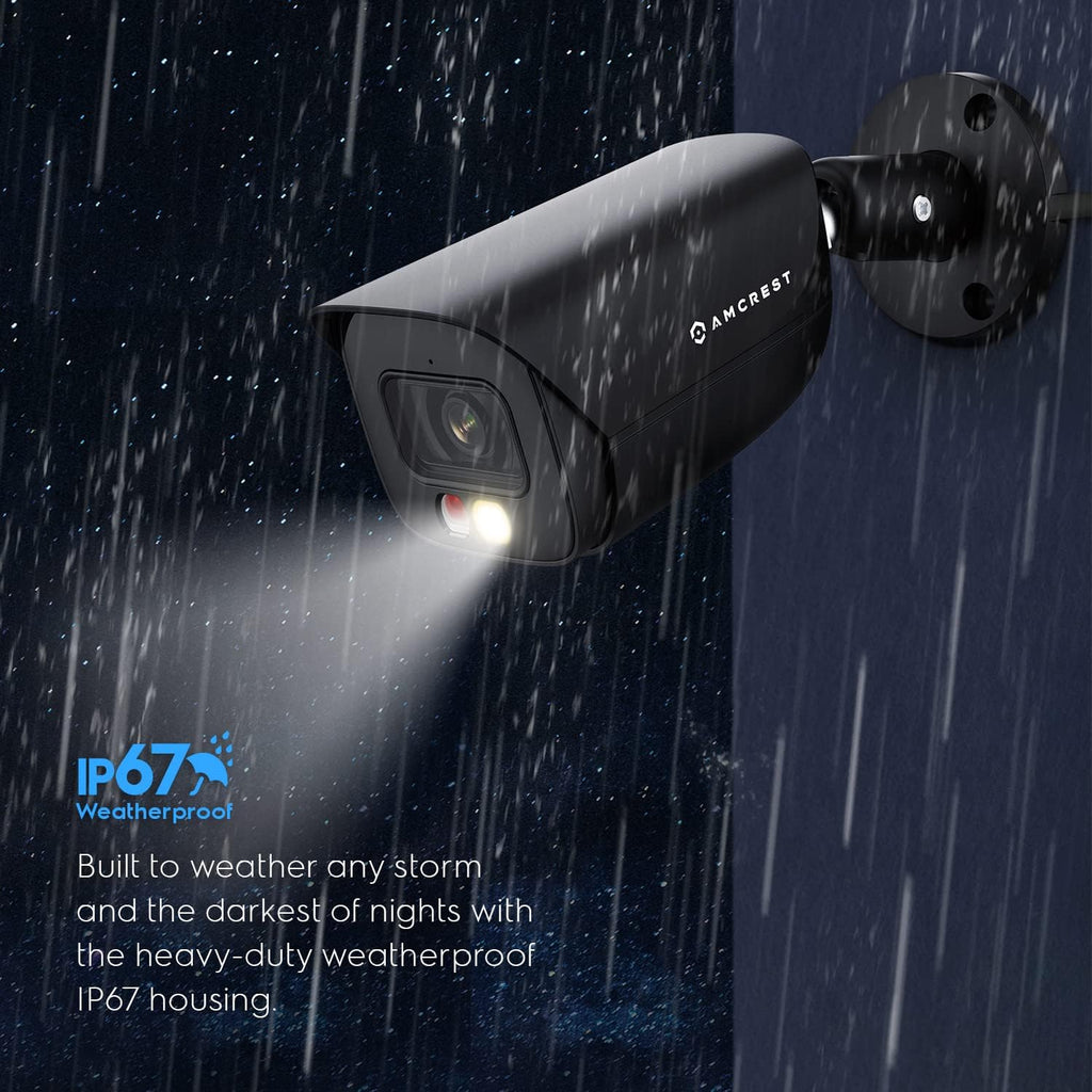 amcrest 5mp ip poe ai camera w/ 49ft on a desk or shelf