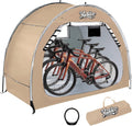 Bicycle Cover Fits 2-3 Bikes, Outdoor Bike Shed, Bike Tent (Beige)