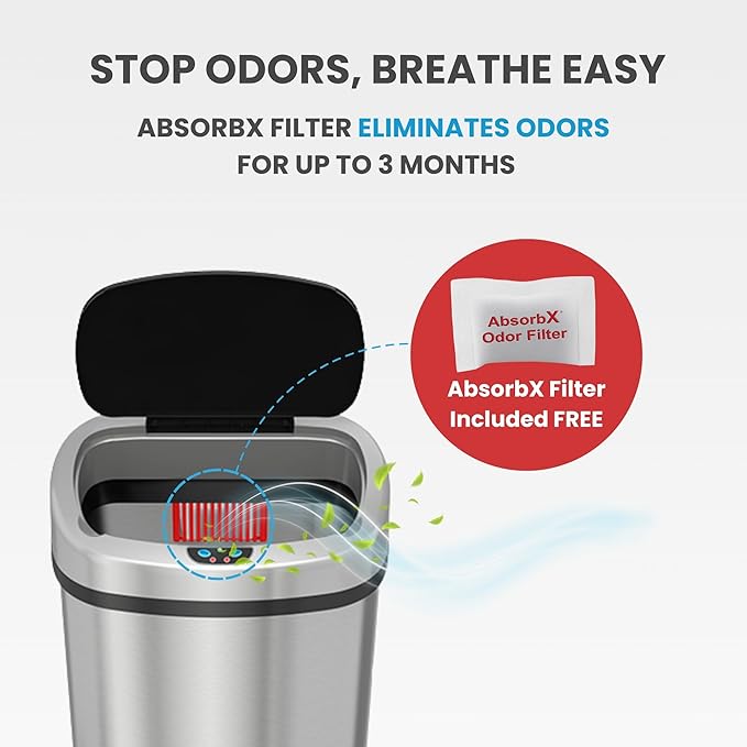 iTouchless 13 Gallon Sensor Kitchen Trash Can