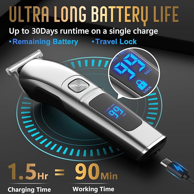 Ufree Beard Trimmer for Men, Waterproof Electric Razor for Nose, Face & Mustache