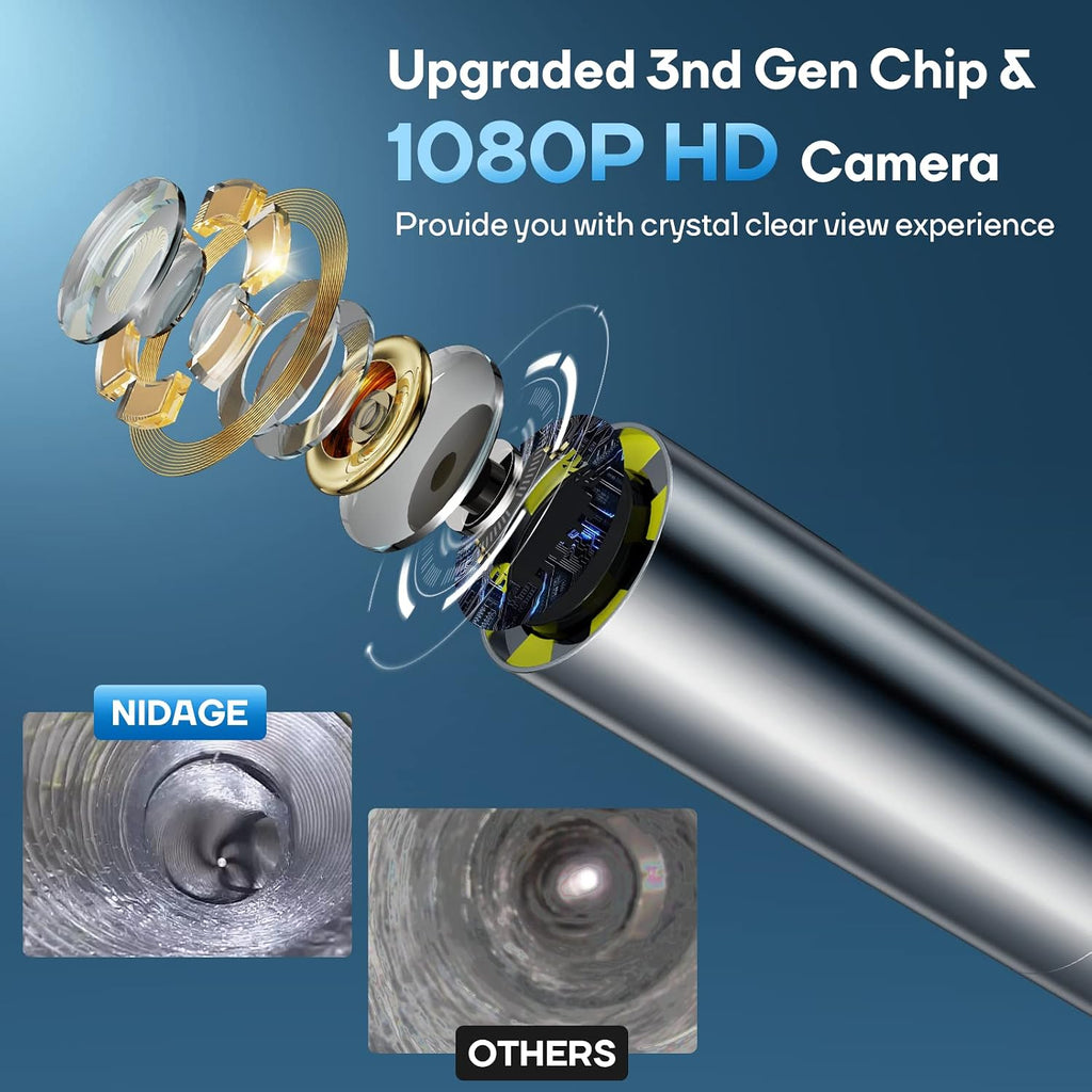 3.9mm slim wireless endoscope, 2.0mp hd inspection camera, close-up detail