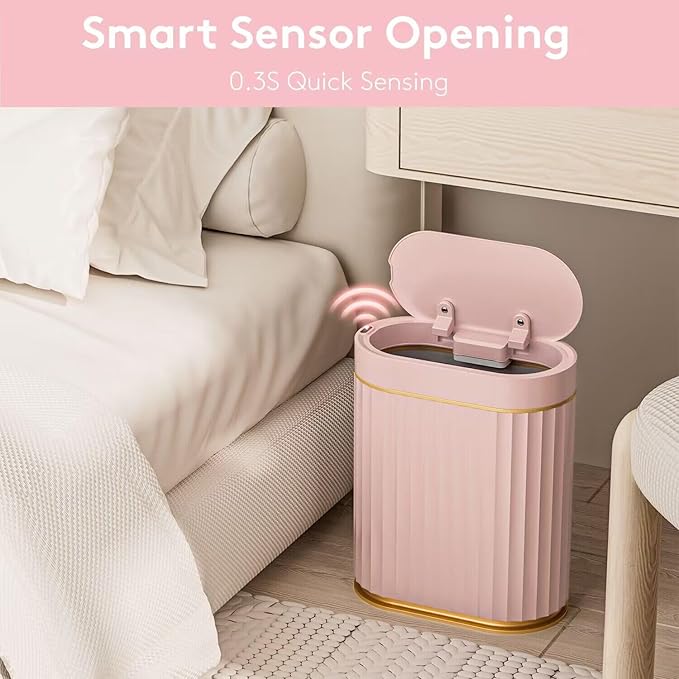ELPHECO Sensor Trash Can 2 Gallon Waterproof Motion Sensor Trash Can, Automatic