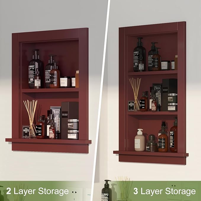 Recessed Medicine Cabinet Inset, Bathroom Wall Niche Insert