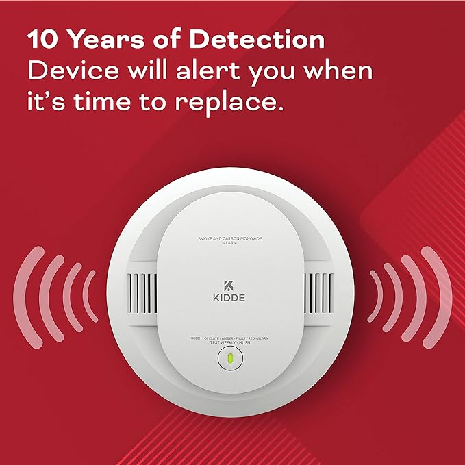 Kidde Smoke & Carbon Monoxide Detector, AA Battery Powered, LED Warning Light