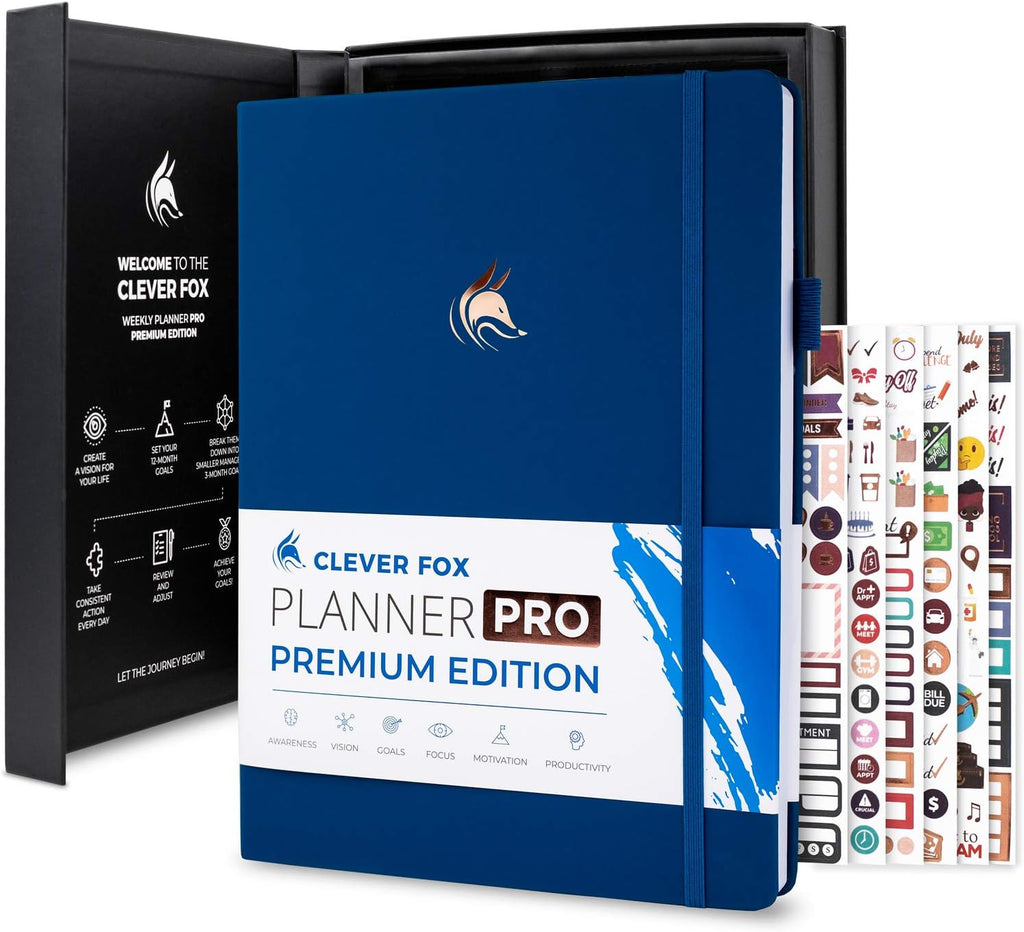 Clever Fox Planner Pro Premium – Luxurious Weekly & Monthly Planner