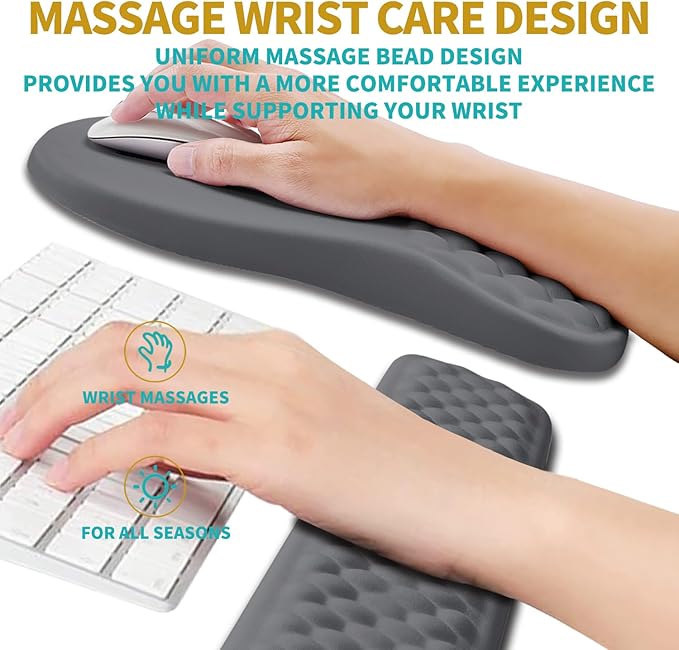 Hokafenle 2 in 1 Ergonomic Mouse Pad Wrist Support & Wrist Rest
