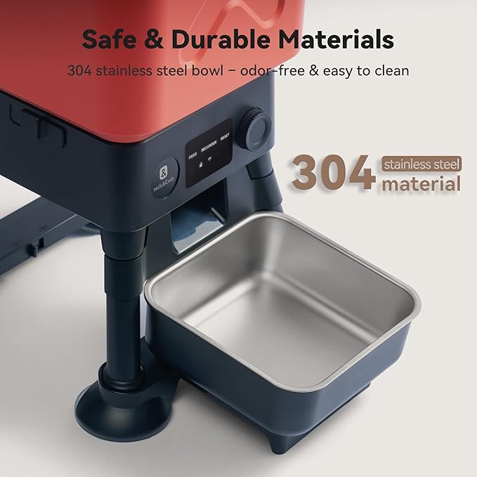 Automatic Dog Feeder for Large Dogs, 14L Capacity, Remote Feeding,