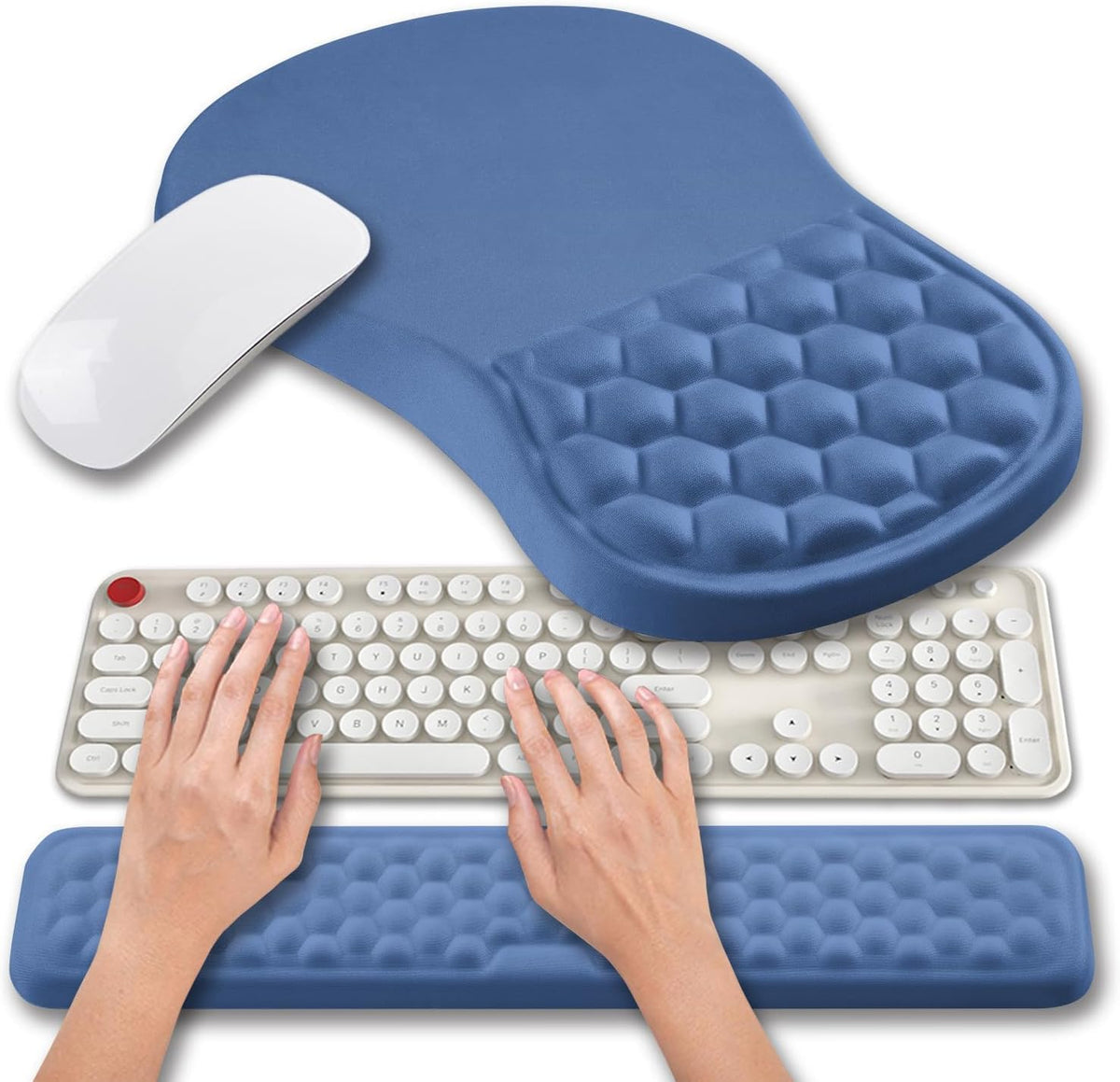 Hokafenle 2 in 1 Ergonomic Mouse Pad Wrist Support & Wrist Rest