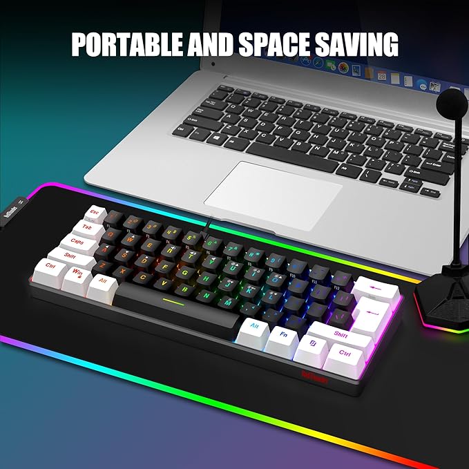 RedThunder 60% Gaming Keyboard and Mouse Combo, Ultra-Compact 61-Key RGB