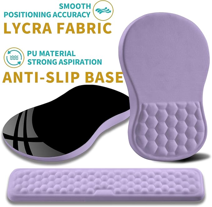 Hokafenle 2 in 1 Ergonomic Mouse Pad Wrist Support & Wrist Rest