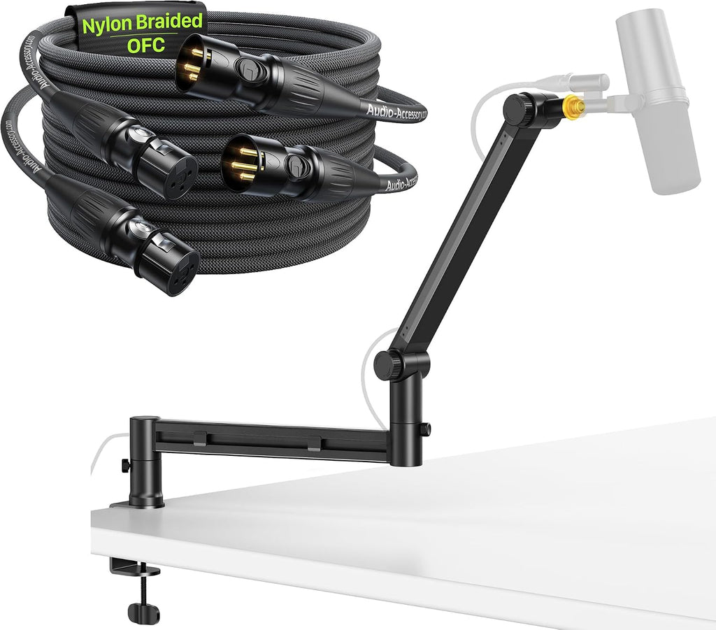 AA AUDIO ACCESSORY Low Profile Mic Boom Arm (2 Pack)