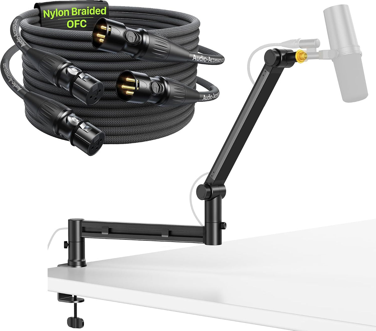 AA AUDIO ACCESSORY Low Profile Mic Boom Arm (2 Pack)