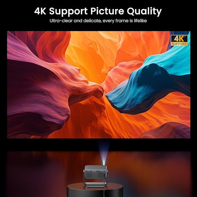 2000 ANSI Official Licensed Google TV Outdoor Projector 4K Full HD, Smart
