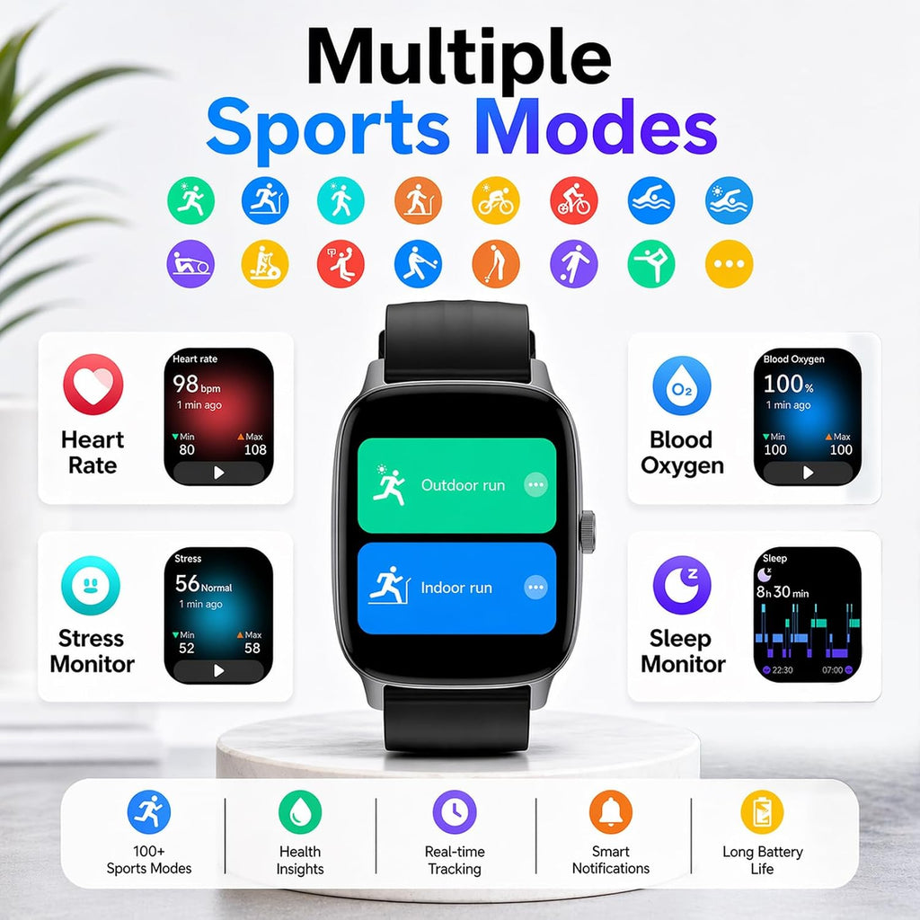 pedometer watch senior friendly no app no phone, side view