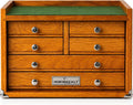 6-Drawer Desktop Chest, Machinist-Inspired Wood Tool Storage