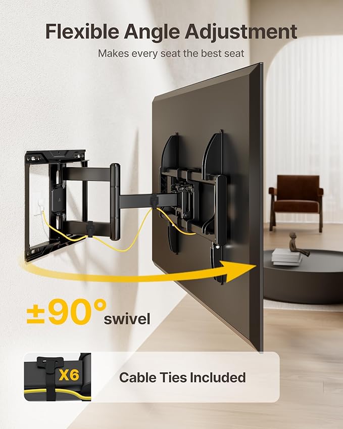 monTEK Full Motion TV Wall Mount