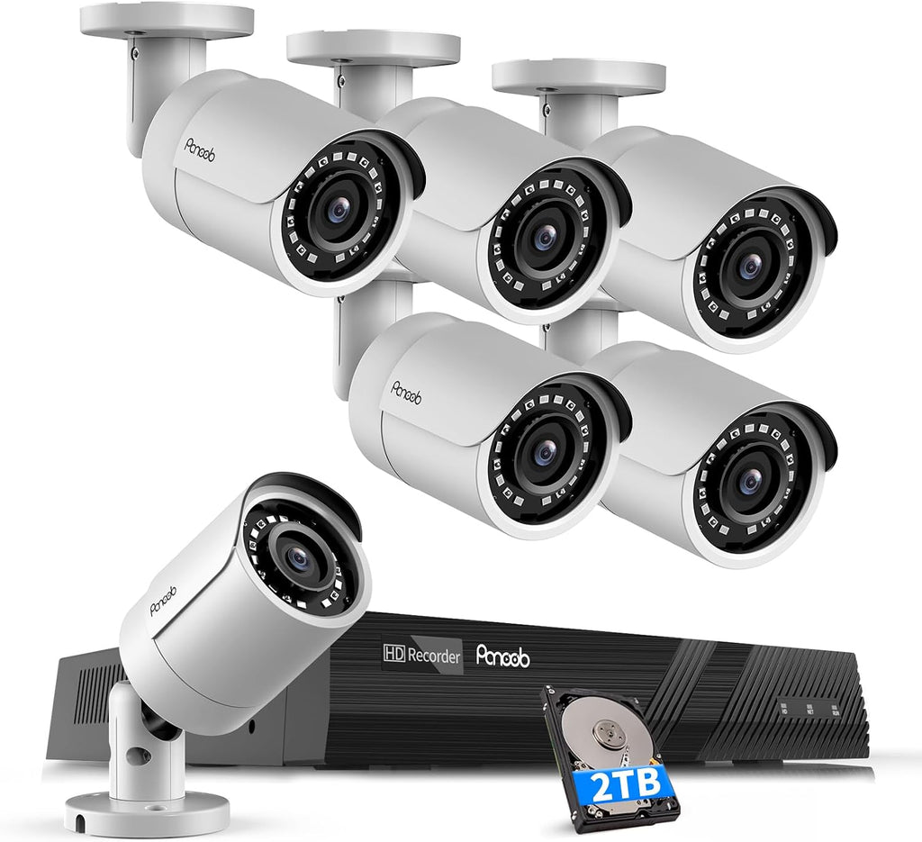 4K PoE Security Camera System 8CH with 2TB HDD, PB37F0608-8M