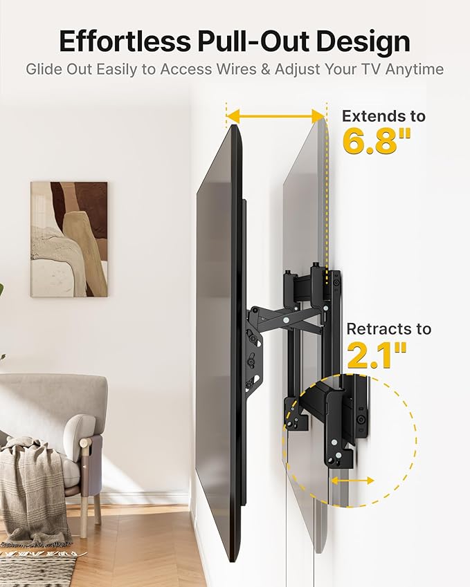 monTEK Heavy Duty Tilting TV Wall Mount
