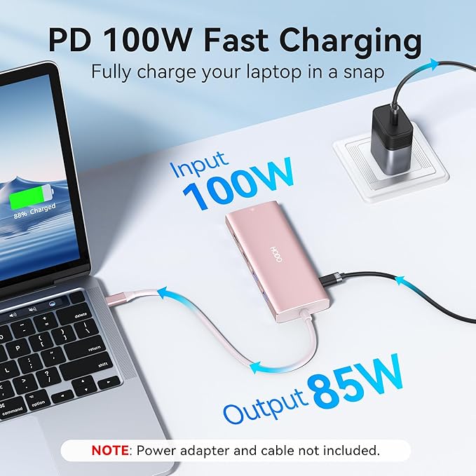 USB C Hub Multiport Adapter, 10-in-1 Laptop USB C Docking Station