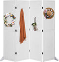 Bonnlo 4 Panel Pegboard Freestanding, 5 FT Portable Display Board Organizer