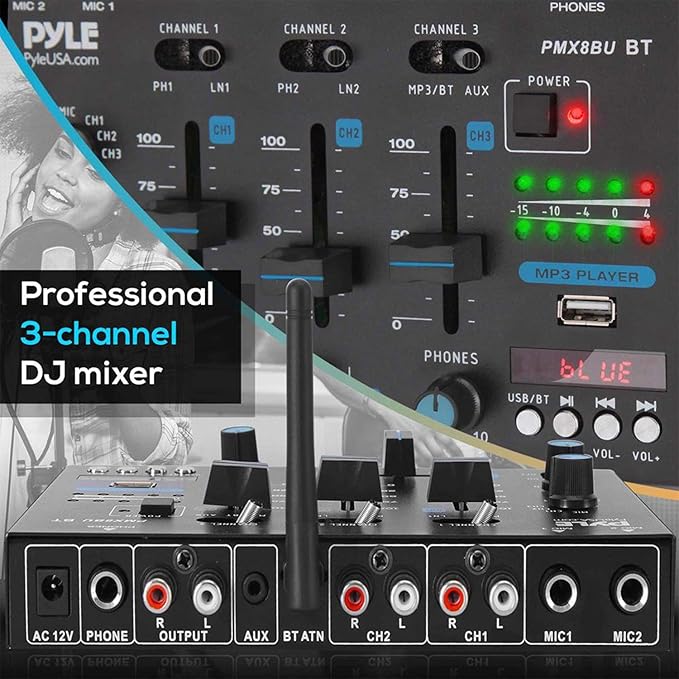 Pyle Wireless DJ Audio Mixer