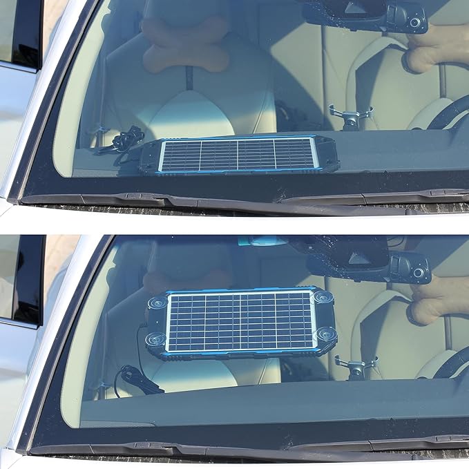 SUNER POWER Waterproof 10W 12V Solar Battery Charger & Maintainer Pro, Built-in