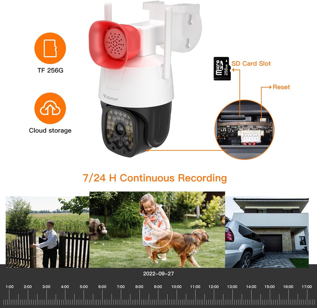 vstarcam 3mp security camera outdoor,home camera security, outdoor on a desk or shelf