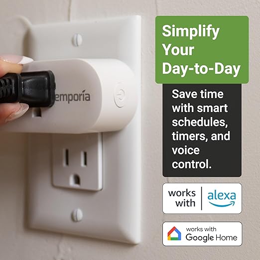 Emporia Energy Monitoring Smart Plug, WiFi Smart Outlet Plug Works (4 Pack)
