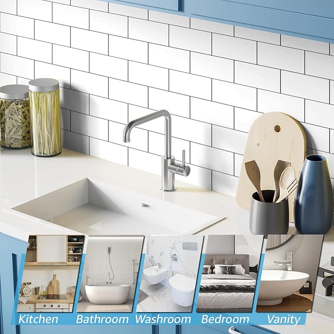 Art3d 102-Piece Peel and Stick Wall Tile
