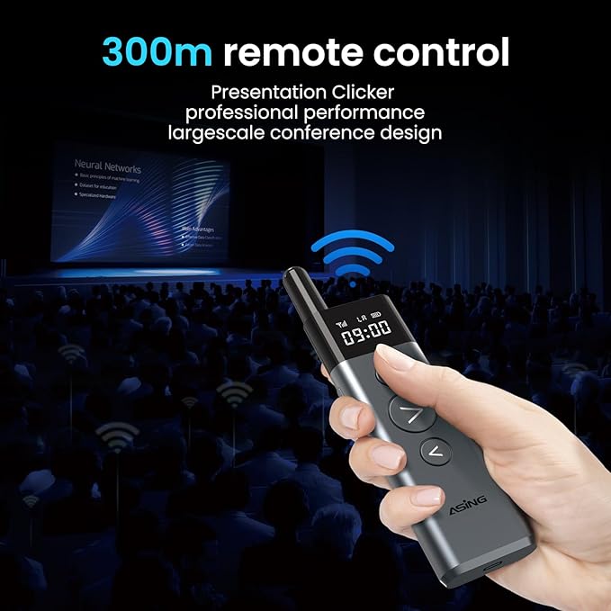 ASING 980ft Ultra-Long Distance Wireless and USB Laser Presentations Remote