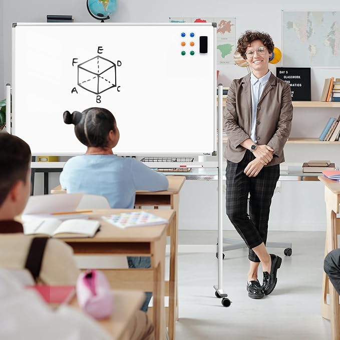 Dry Erase Whiteboard Easel on Wheels