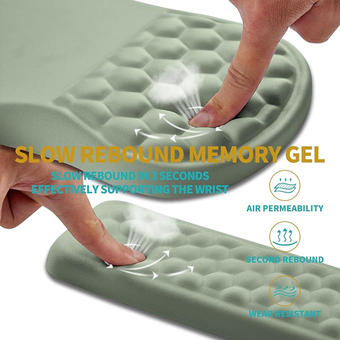 Hokafenle 2 in 1 Ergonomic Mouse Pad Wrist Support & Wrist Rest