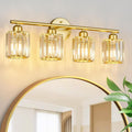 FDPBY Modern 4 Light Crystal Vanity Light, Compatible