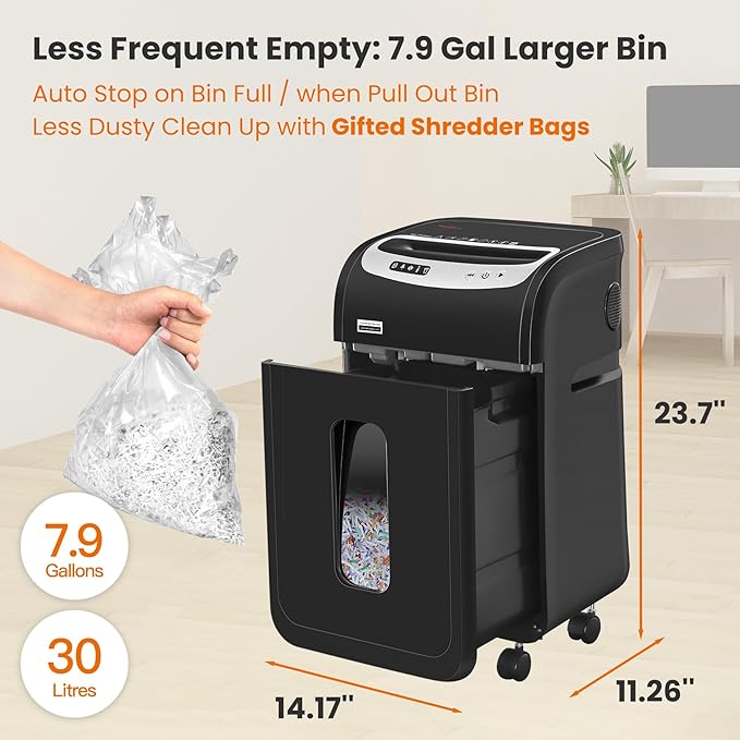 VidaTeco Paper Shredder for Home Office Heavy Duty