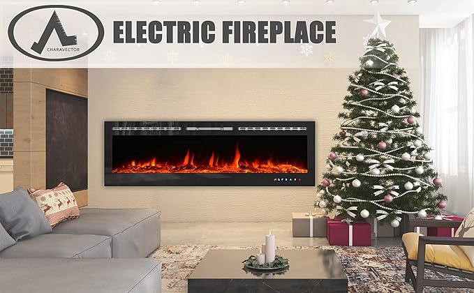 CharaVector 70 inch 750W/1500W Electric Fireplace Inserts