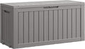 Outdoor Storage Waterproof Deck Box for Patio (80 Gallon, Grey)
