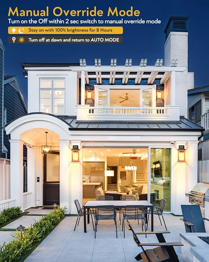 VIANIS 2 Packs Dusk to Dawn Outdoor Lighting