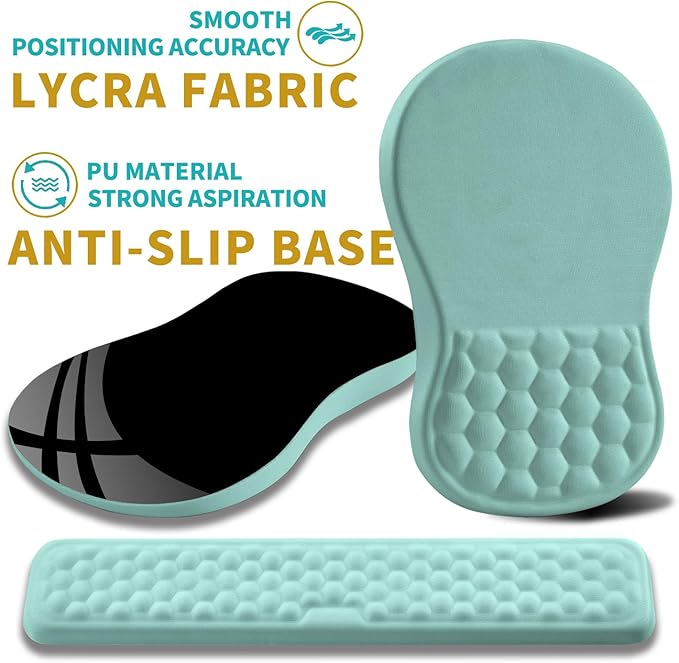 Hokafenle 2 in 1 Ergonomic Mouse Pad Wrist Support & Wrist Rest