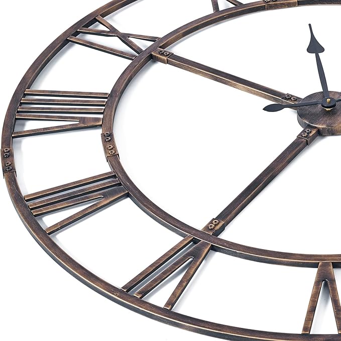 Ohweog Large Wall Clock for Living Room Decor – 48 Inch Silent Non-Ticking