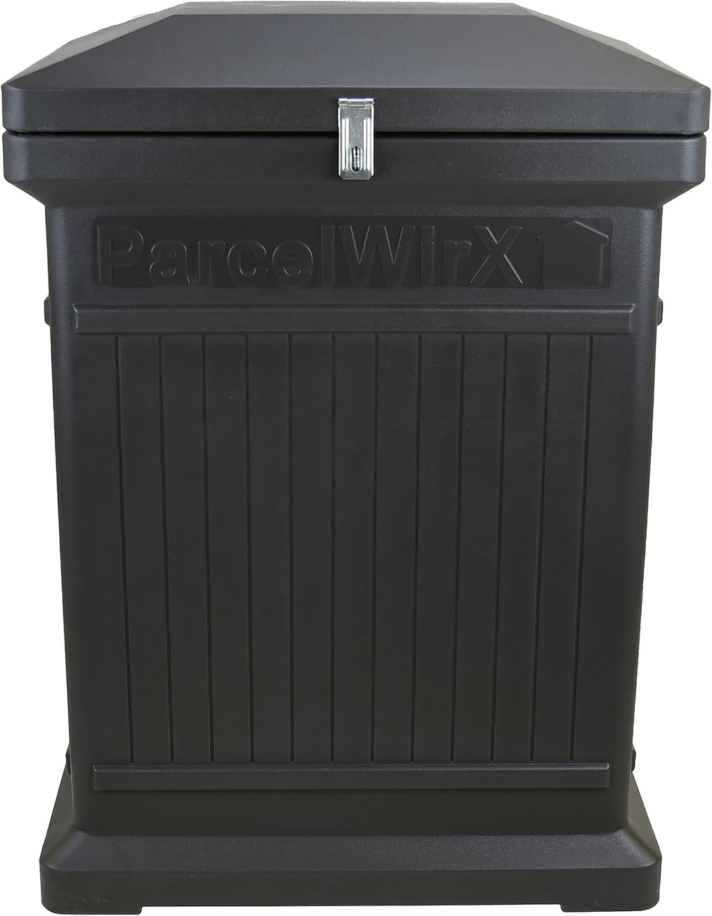 RTS Home Accents ParcelWirx Premium Vertical Storage Cabinet/Lockable Package Delivery Box with Hinged Lid, Graphite