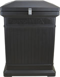 RTS Home Accents ParcelWirx Premium Vertical Storage Cabinet/Lockable Package Delivery Box with Hinged Lid, Graphite