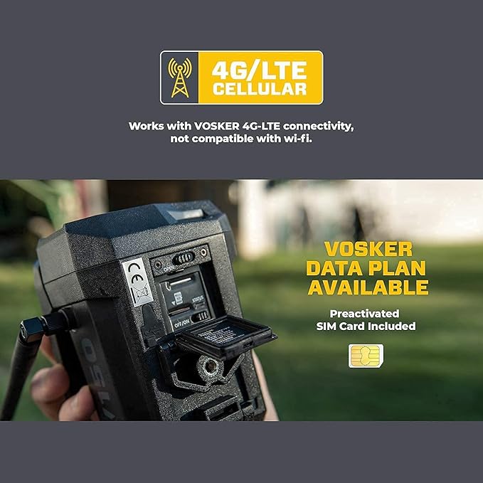 Vosker V150 Solar-Powered LTE Cellular Photo Security Outdoor Camera | Motion