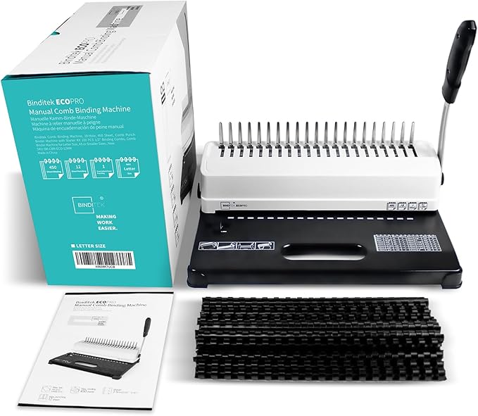 Binditek Binding Machine, 450 Sheets, Comb Binder Machines