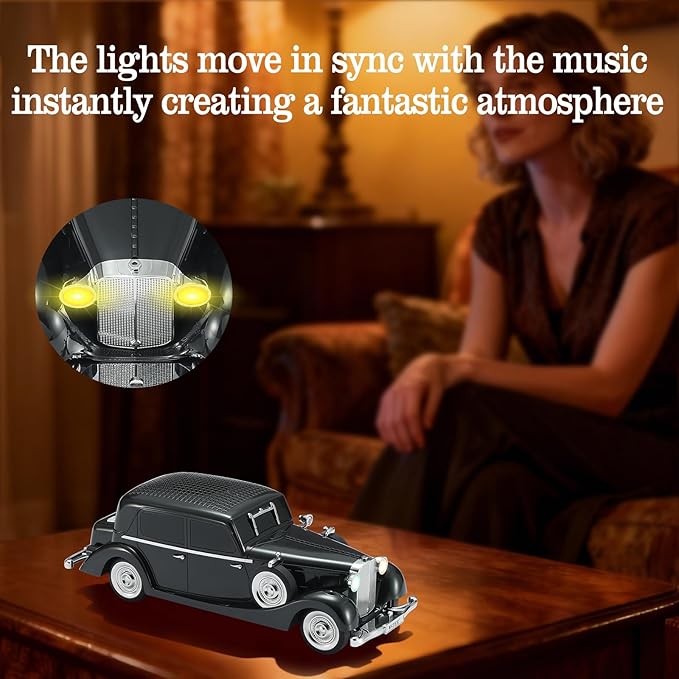 WSTER Vintage Car Bluetooth Speaker, Retro Classic Model